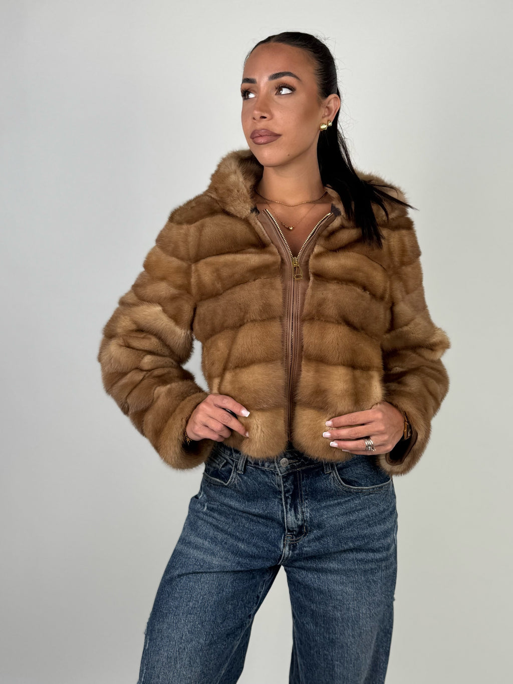 Mink Bomber Jacket