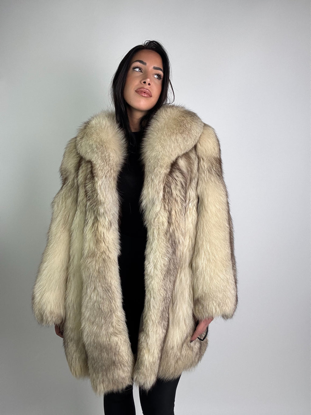 Giacca in volpe della groenlandia N974