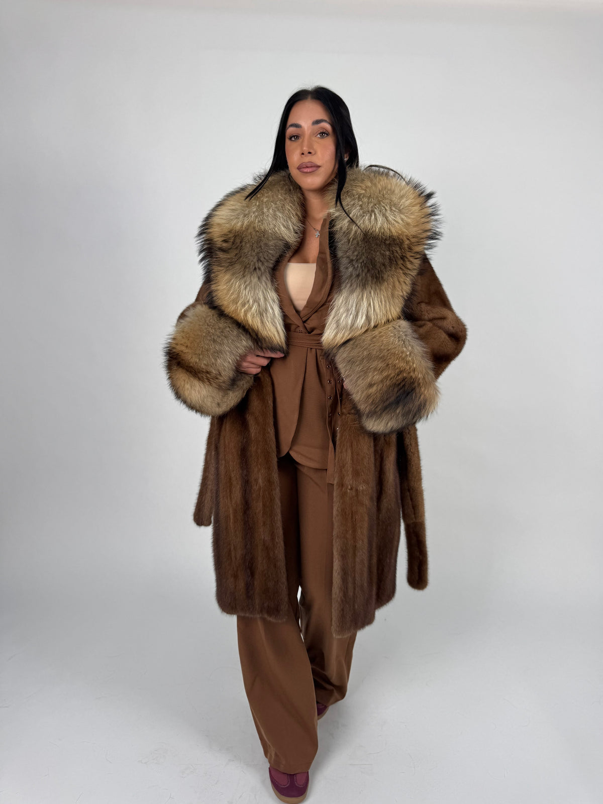 Cappotto in visone e murmasky N746