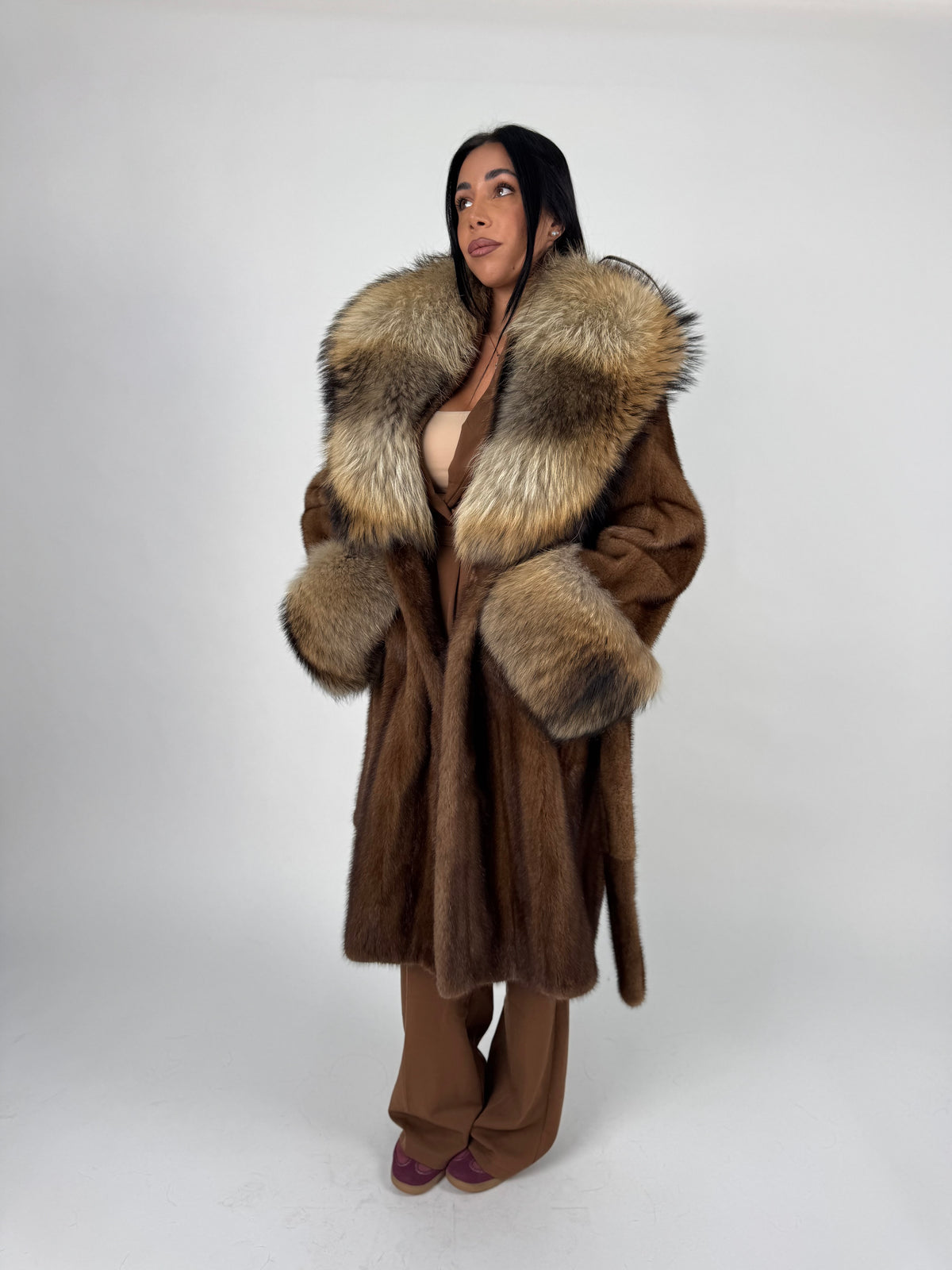 Cappotto in visone e murmasky N746