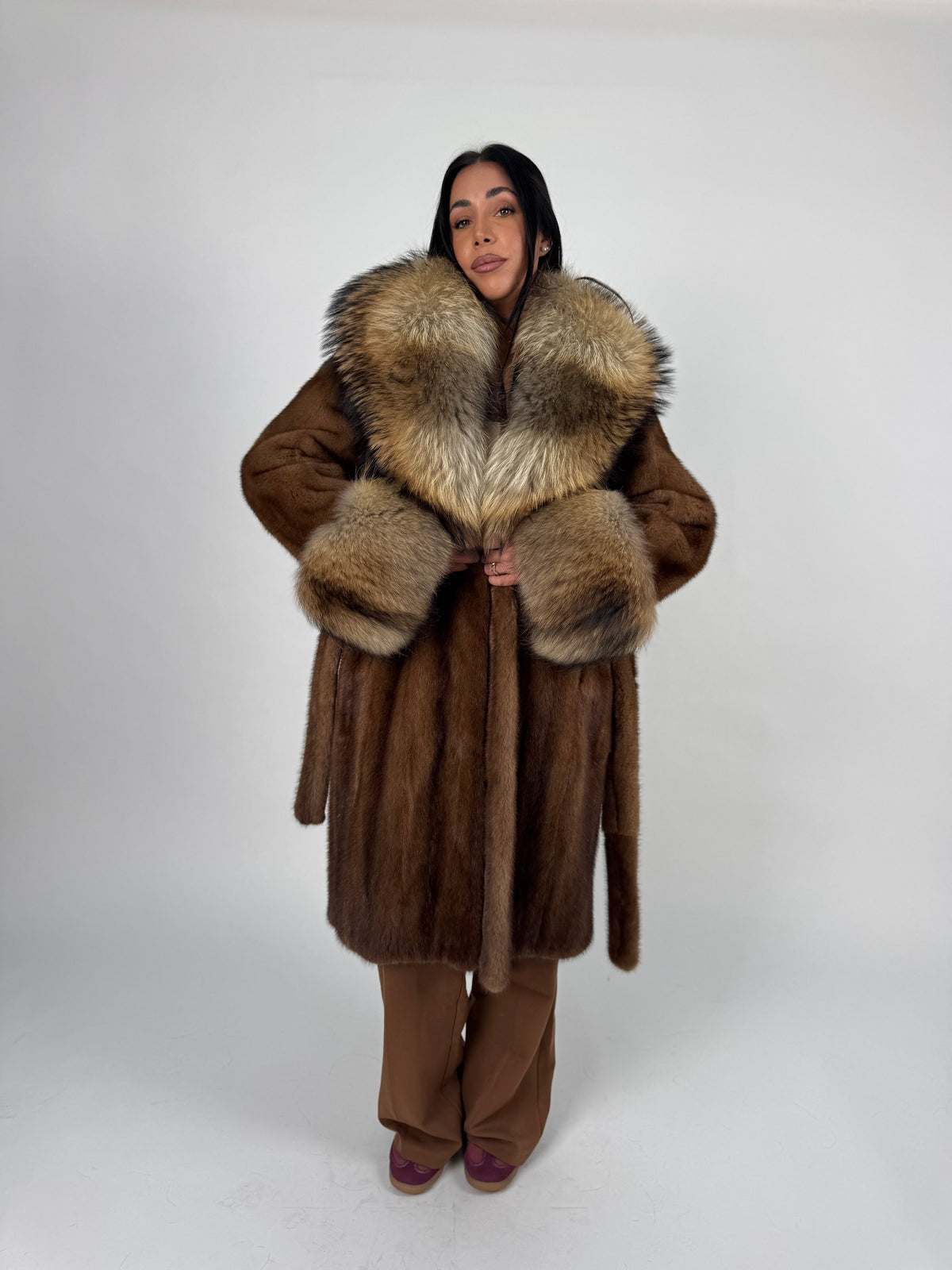 Cappotto in visone e murmasky N746