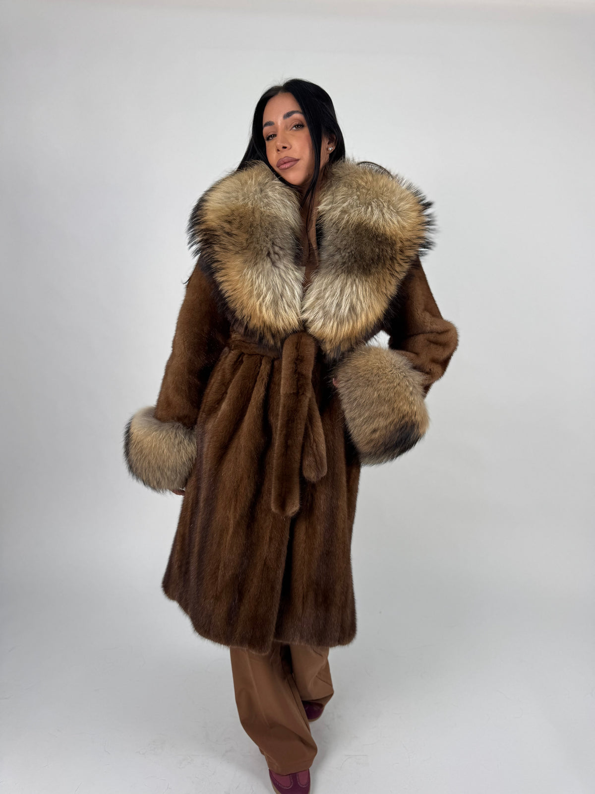 Cappotto in visone e murmasky N746
