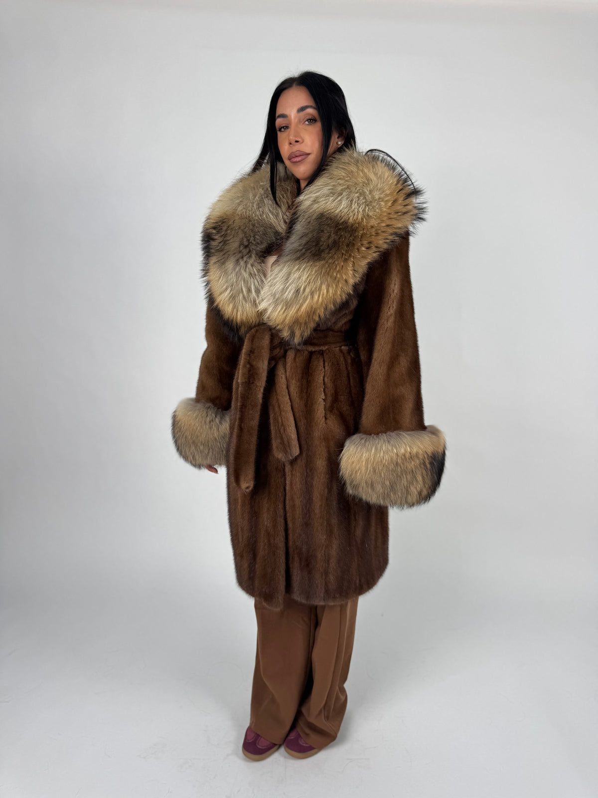 Cappotto in visone e murmasky N746