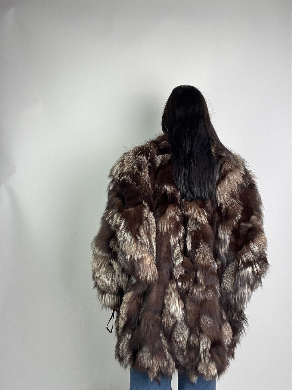 Giacca in volpe argentata N983