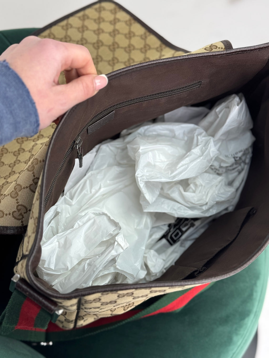 Borsa Gucci Messenger in tela GG Supreme