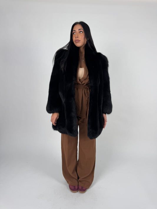 Giacca in volpe black N803