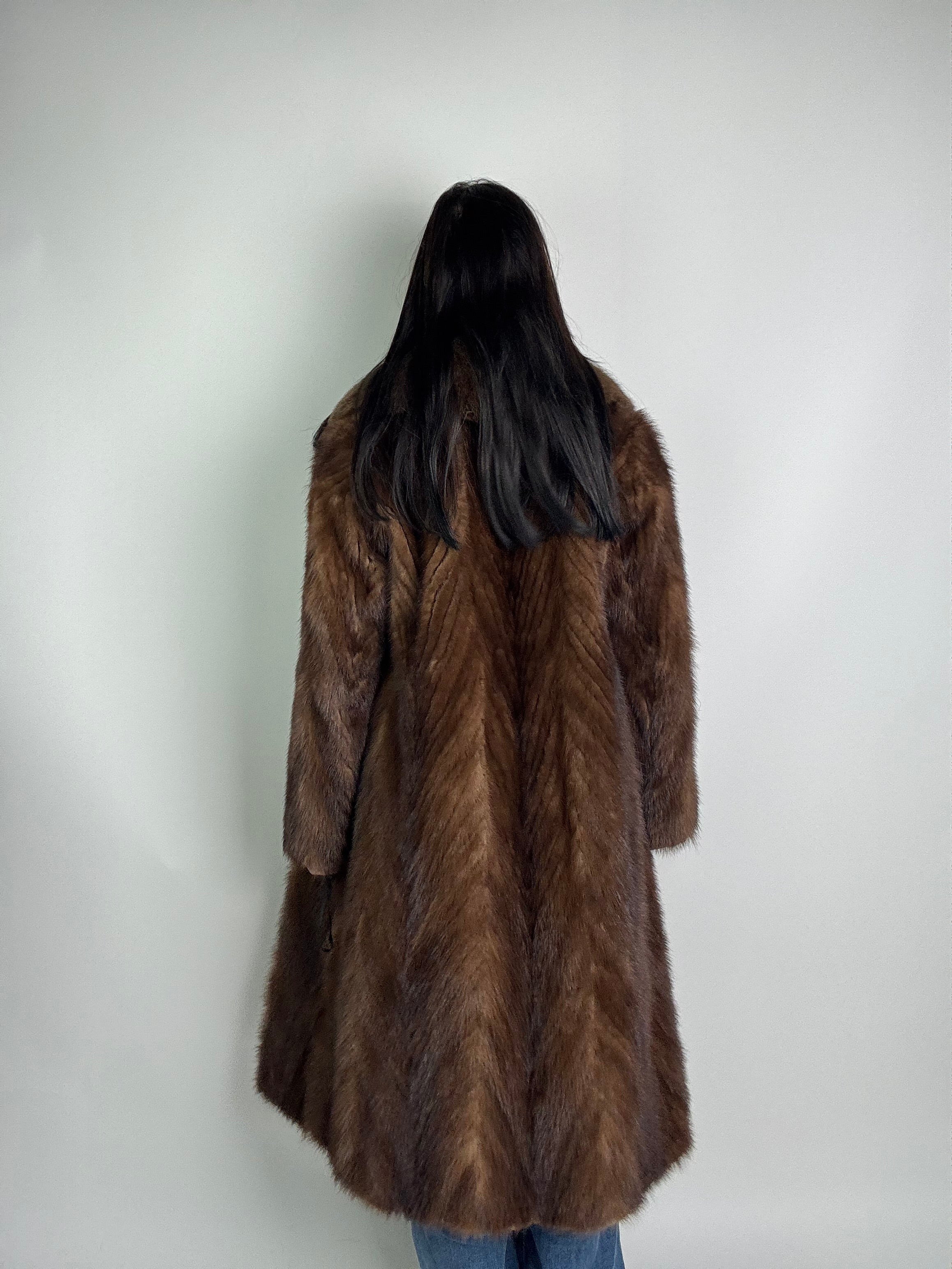 Cappotto in visone e volpe N383