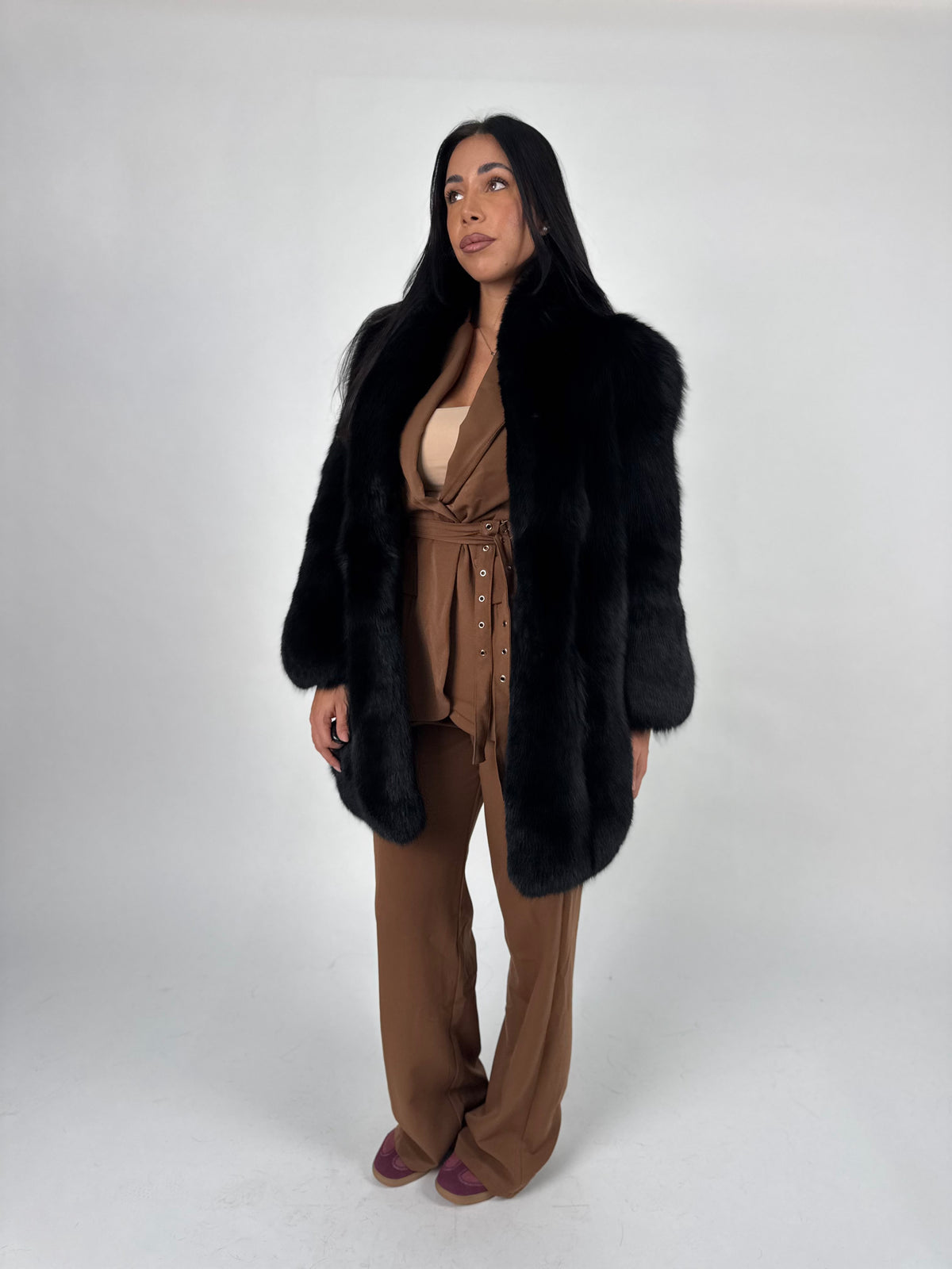 Giacca in volpe black N803