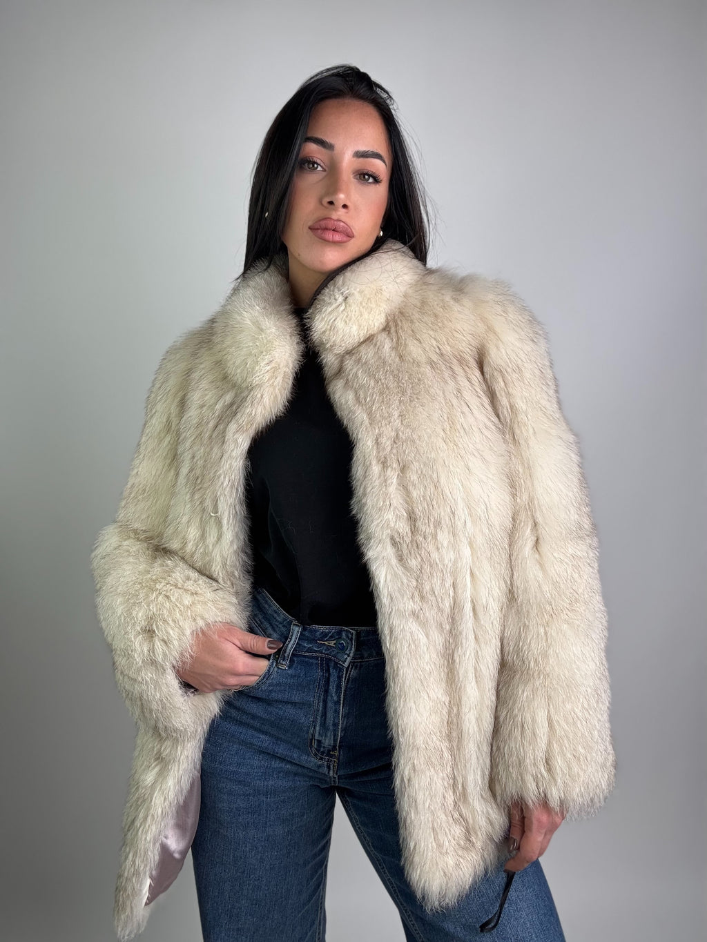 Giacca in volpe della groenlandia N978