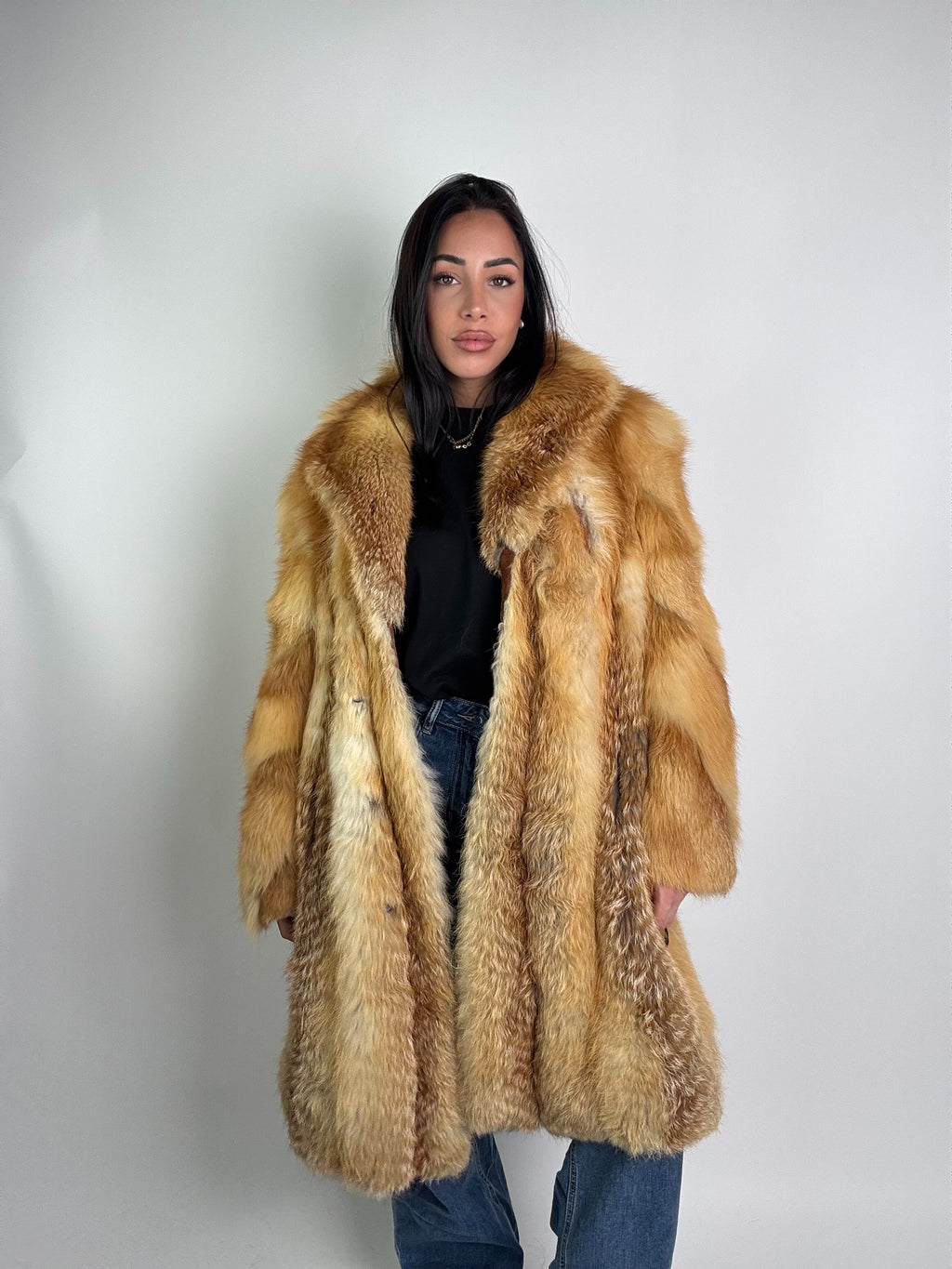 Cappotto in volpe gold N980