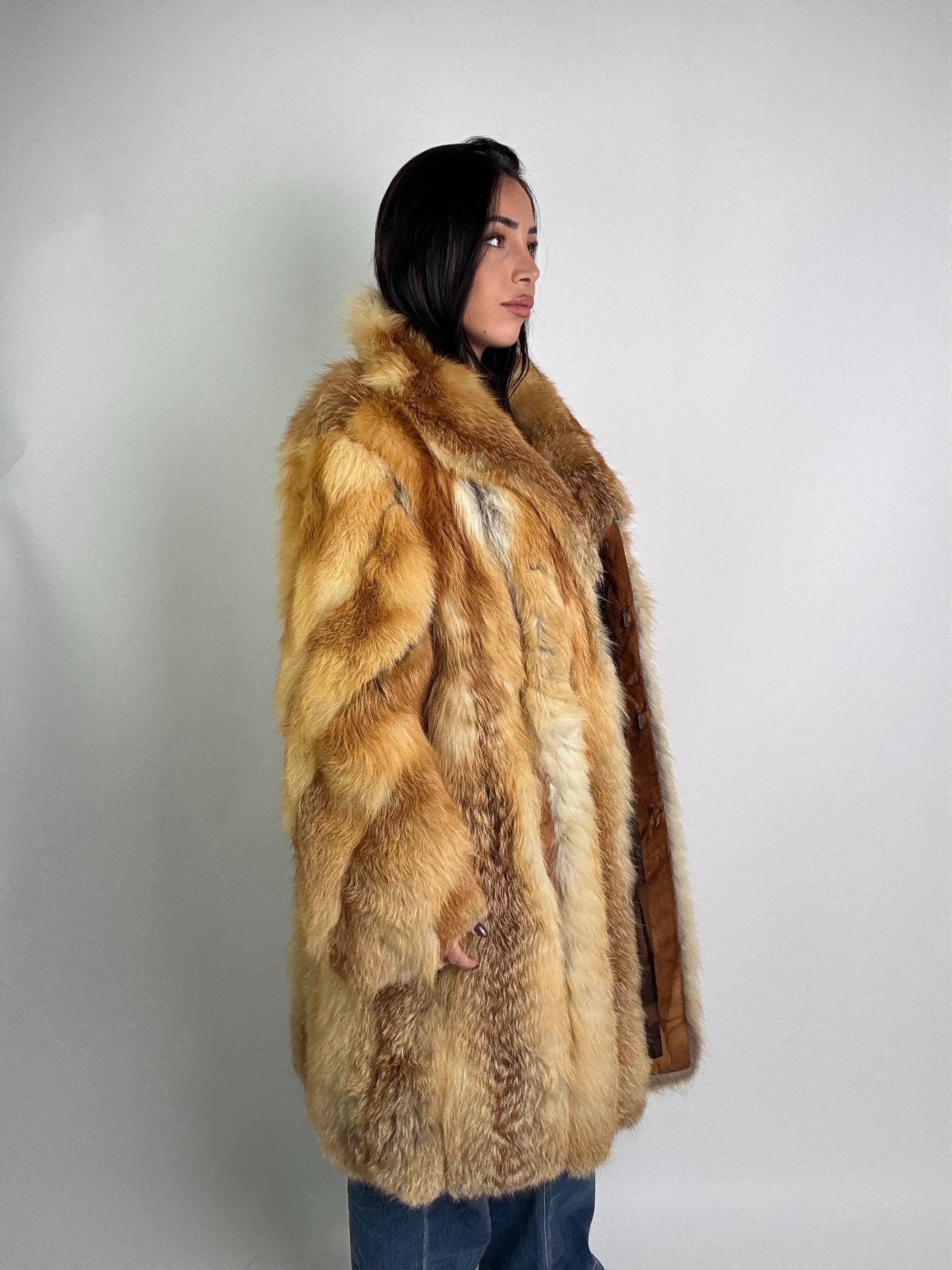 Cappotto in volpe gold N980