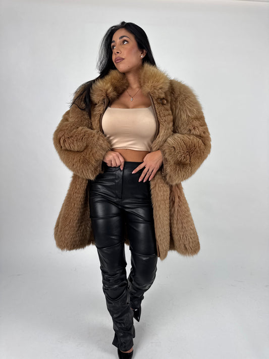Giacca in volpe caramel N804