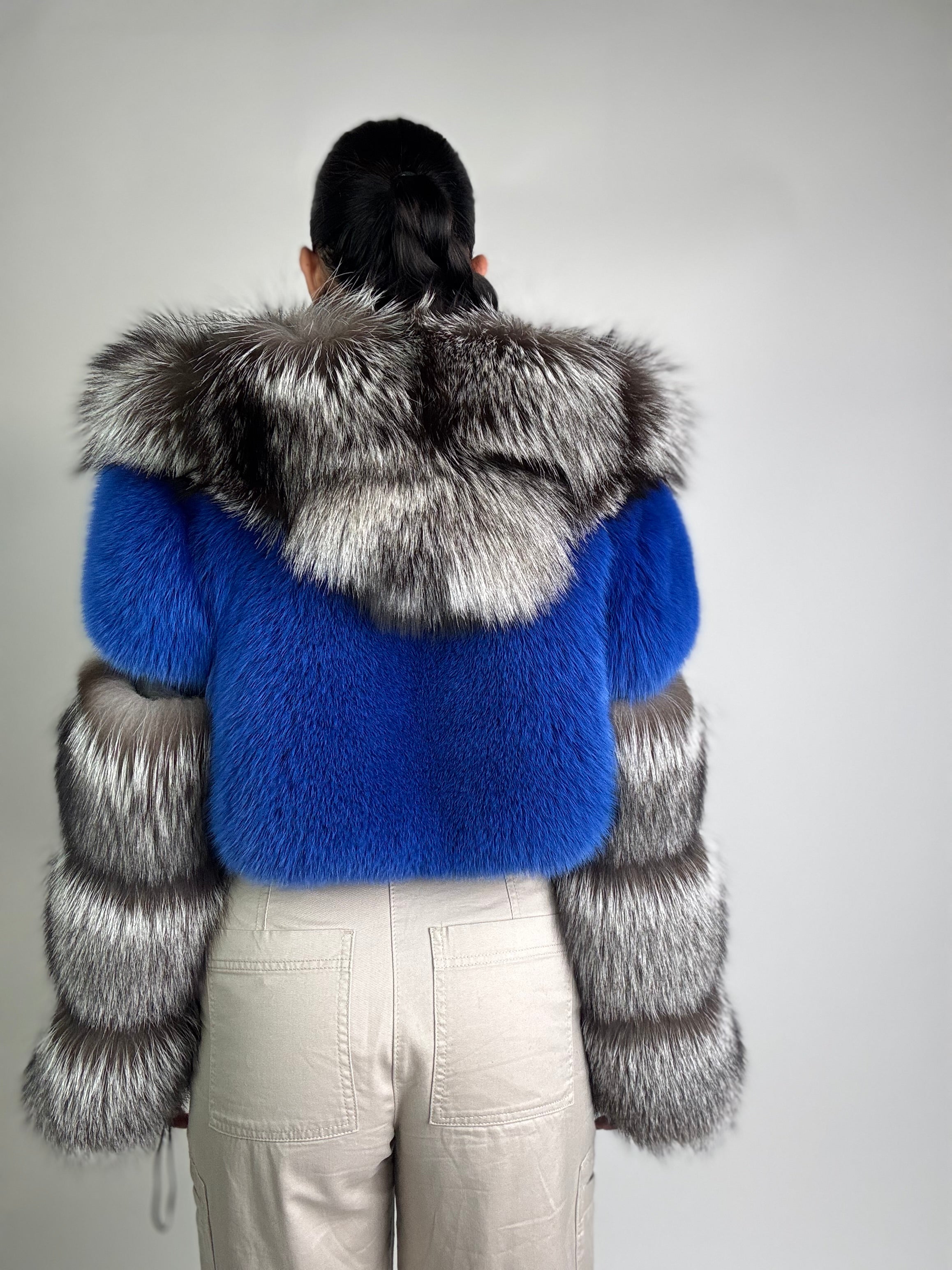 Bomber in volpe argentata Daisy