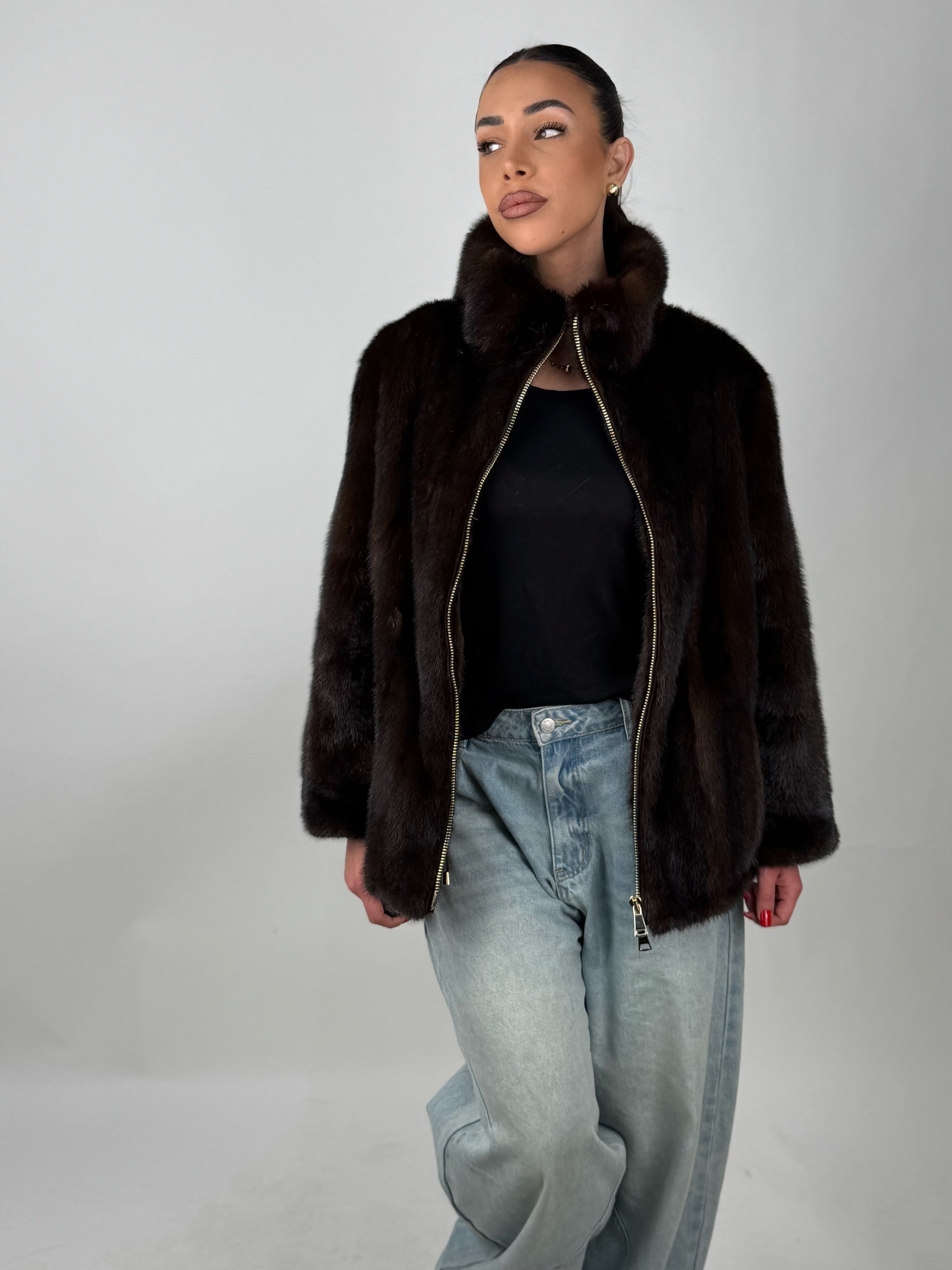 Mink Bomber Jacket
