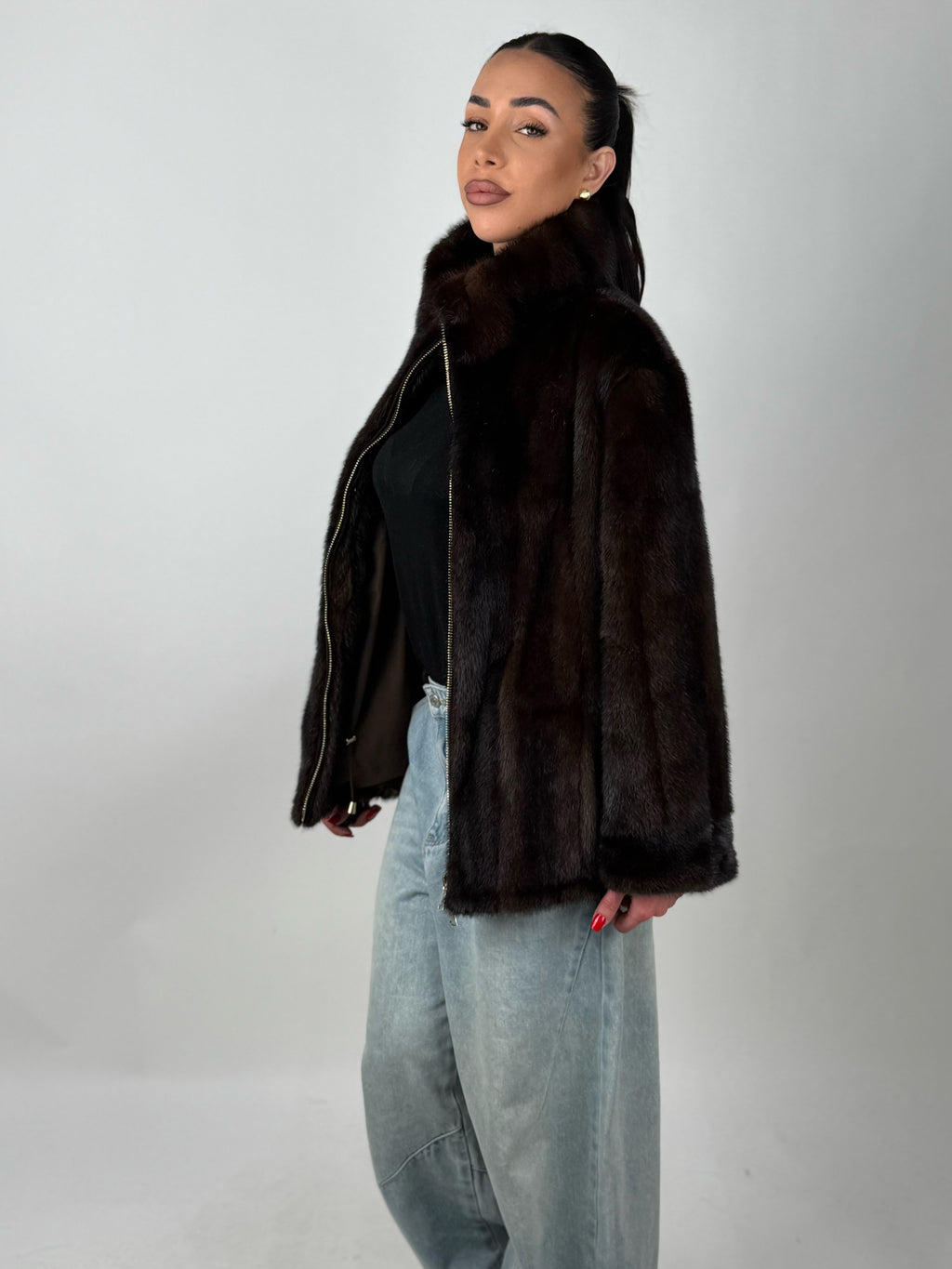 Mink Bomber Jacket