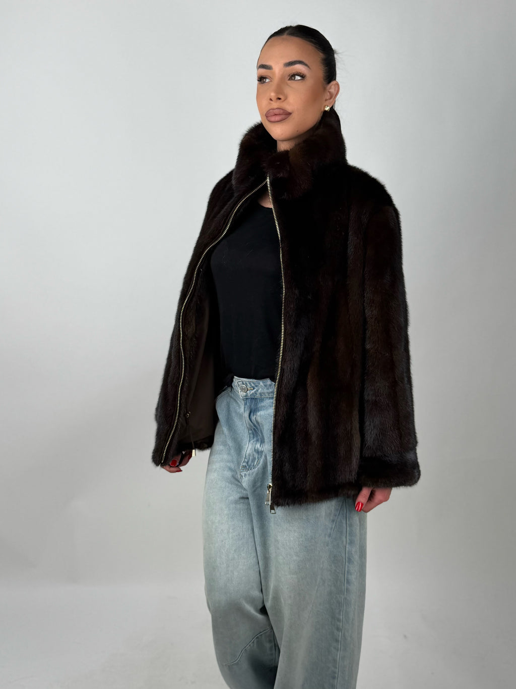 Mink Bomber Jacket