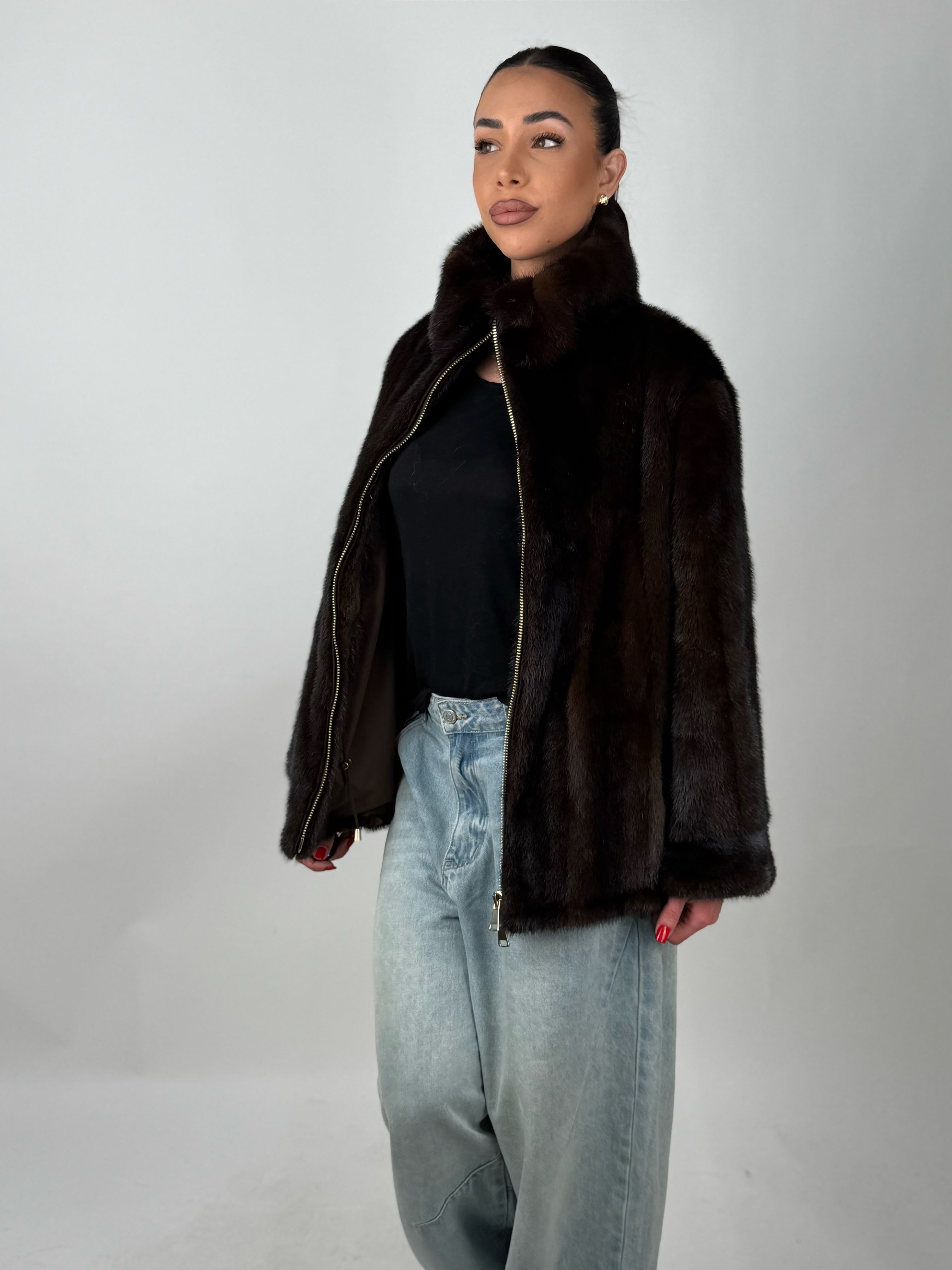 Mink Bomber Jacket