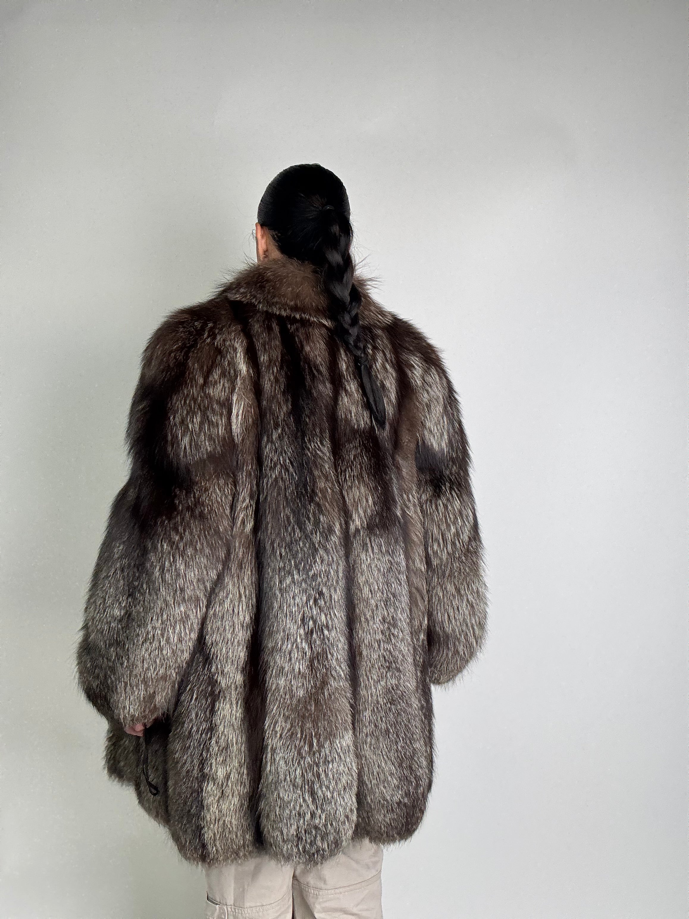 Giacca in volpe argentata N986