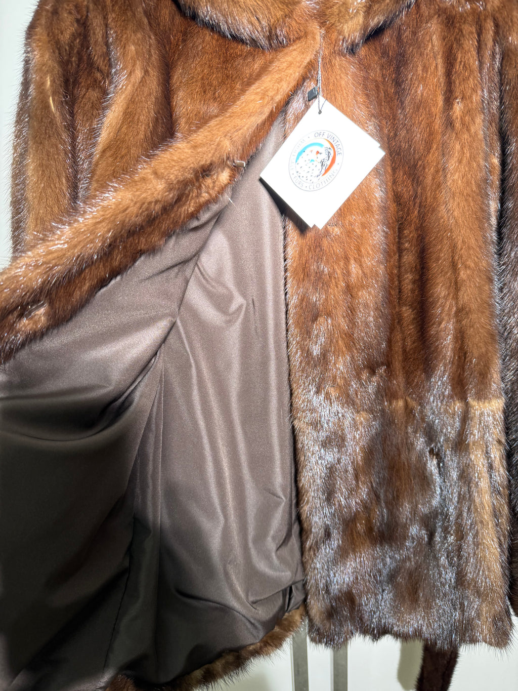 Giacca in visone cintura e cappuccio