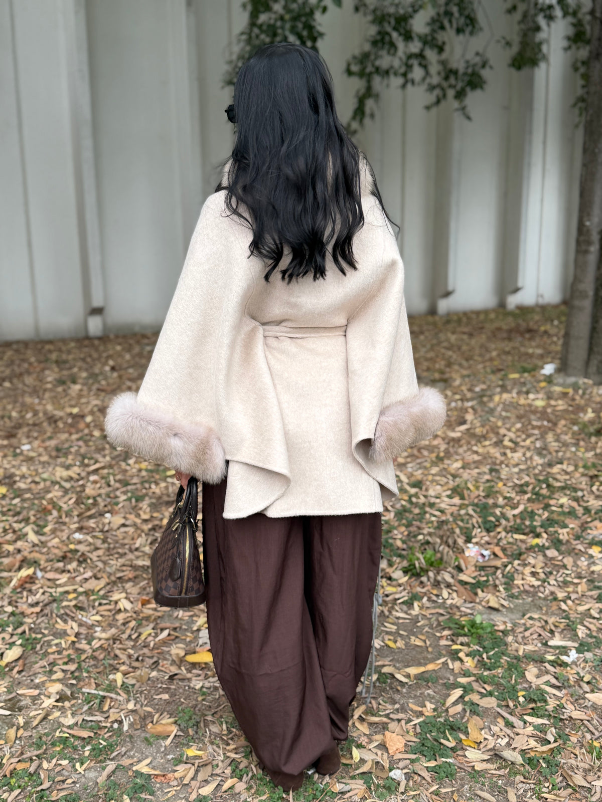 Mantella in cashmere e volpe