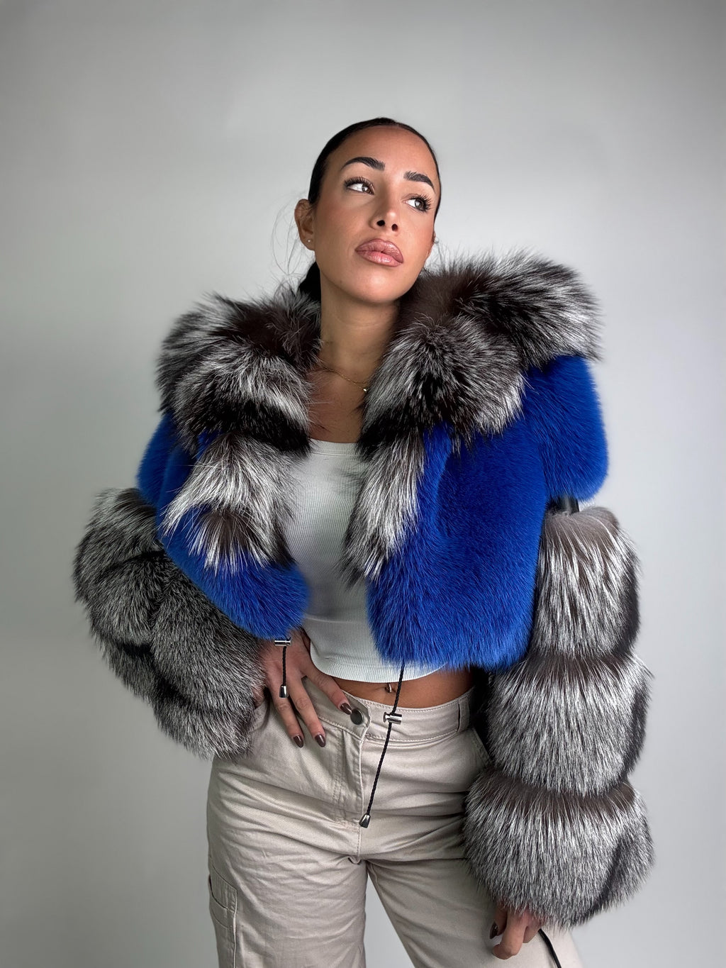 Bomber in volpe argentata Daisy