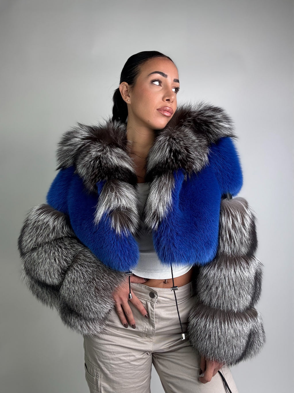 Bomber in volpe argentata Daisy