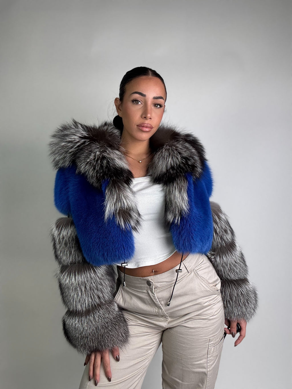 Bomber in volpe argentata Daisy