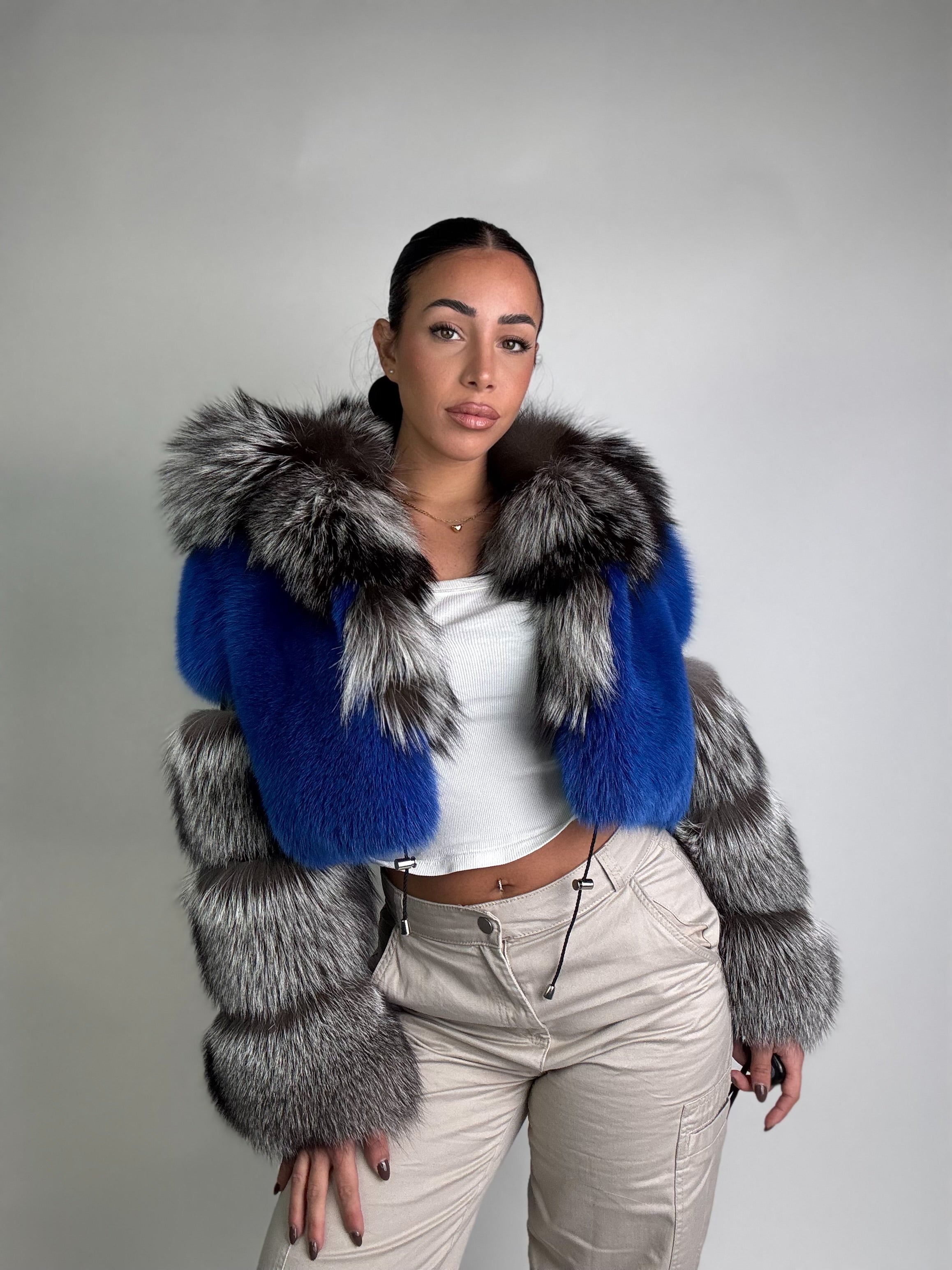 Bomber in volpe argentata Daisy