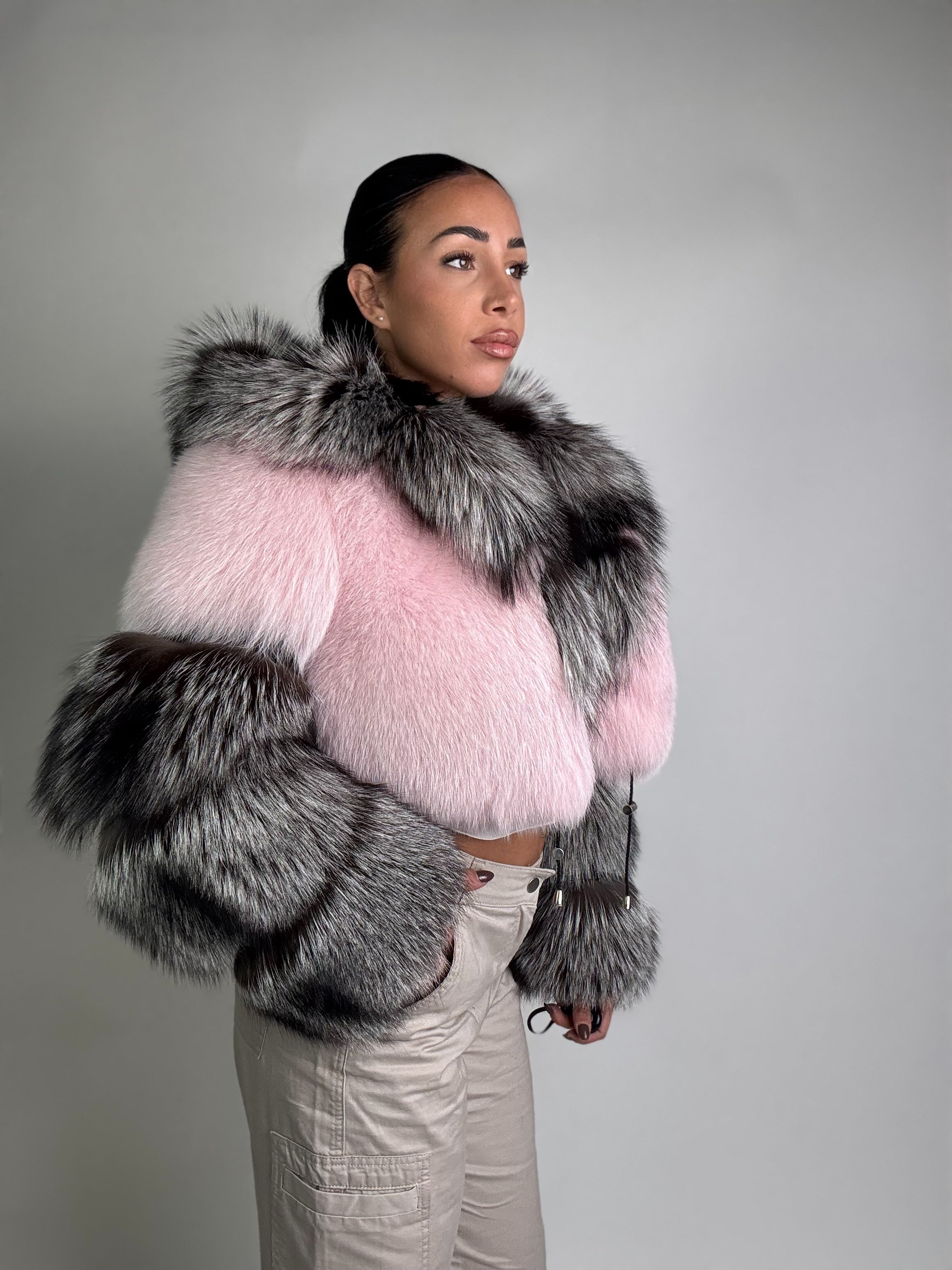 Bomber in volpe argentata Daisy