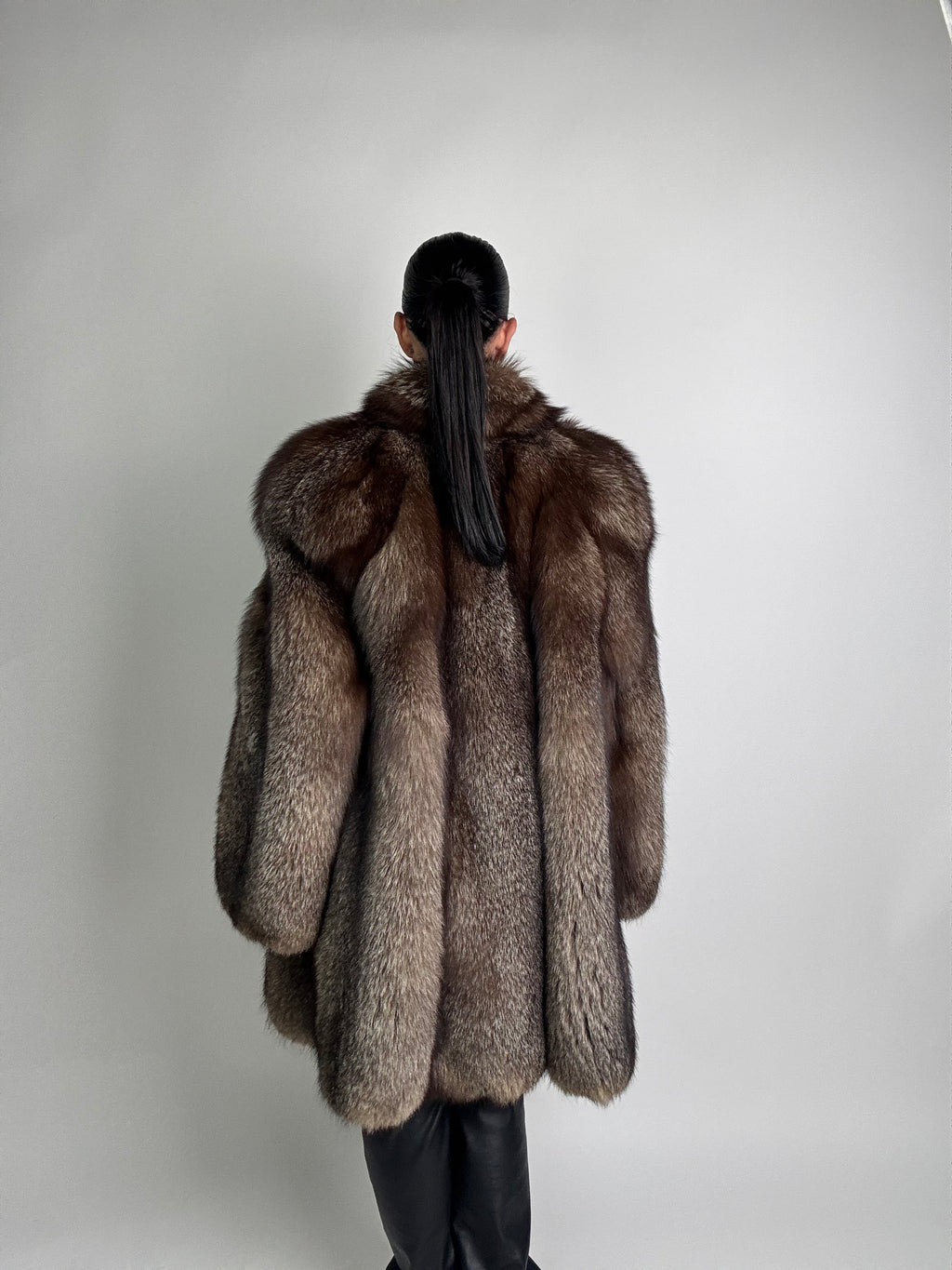 Giacca in volpe argentata N992