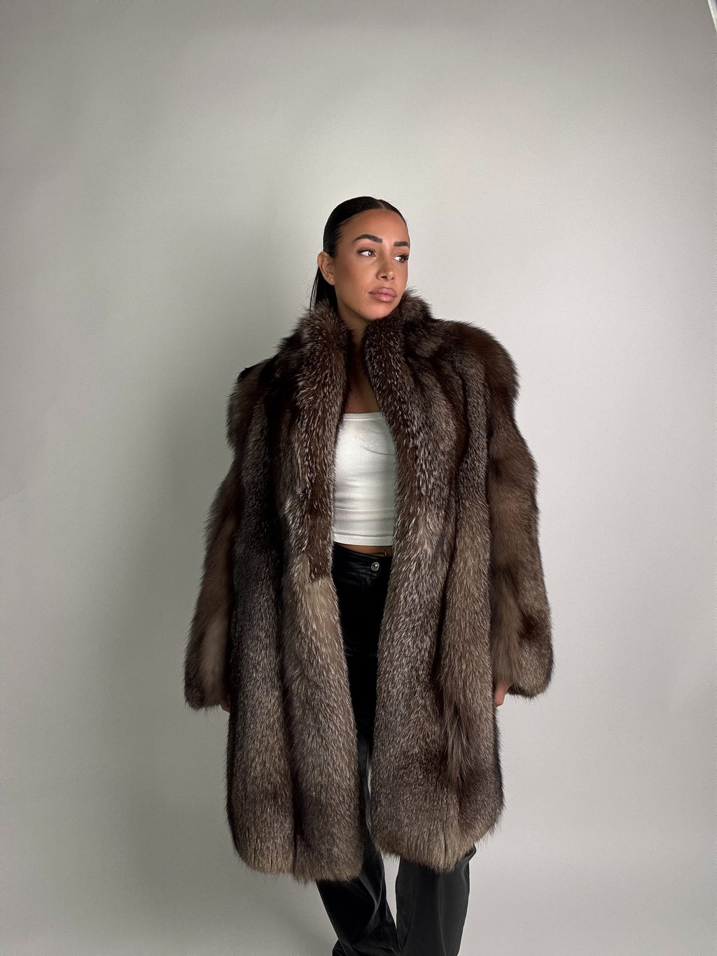 Giacca in volpe argentata N992