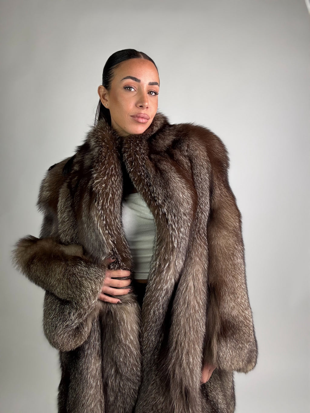 Giacca in volpe argentata N992