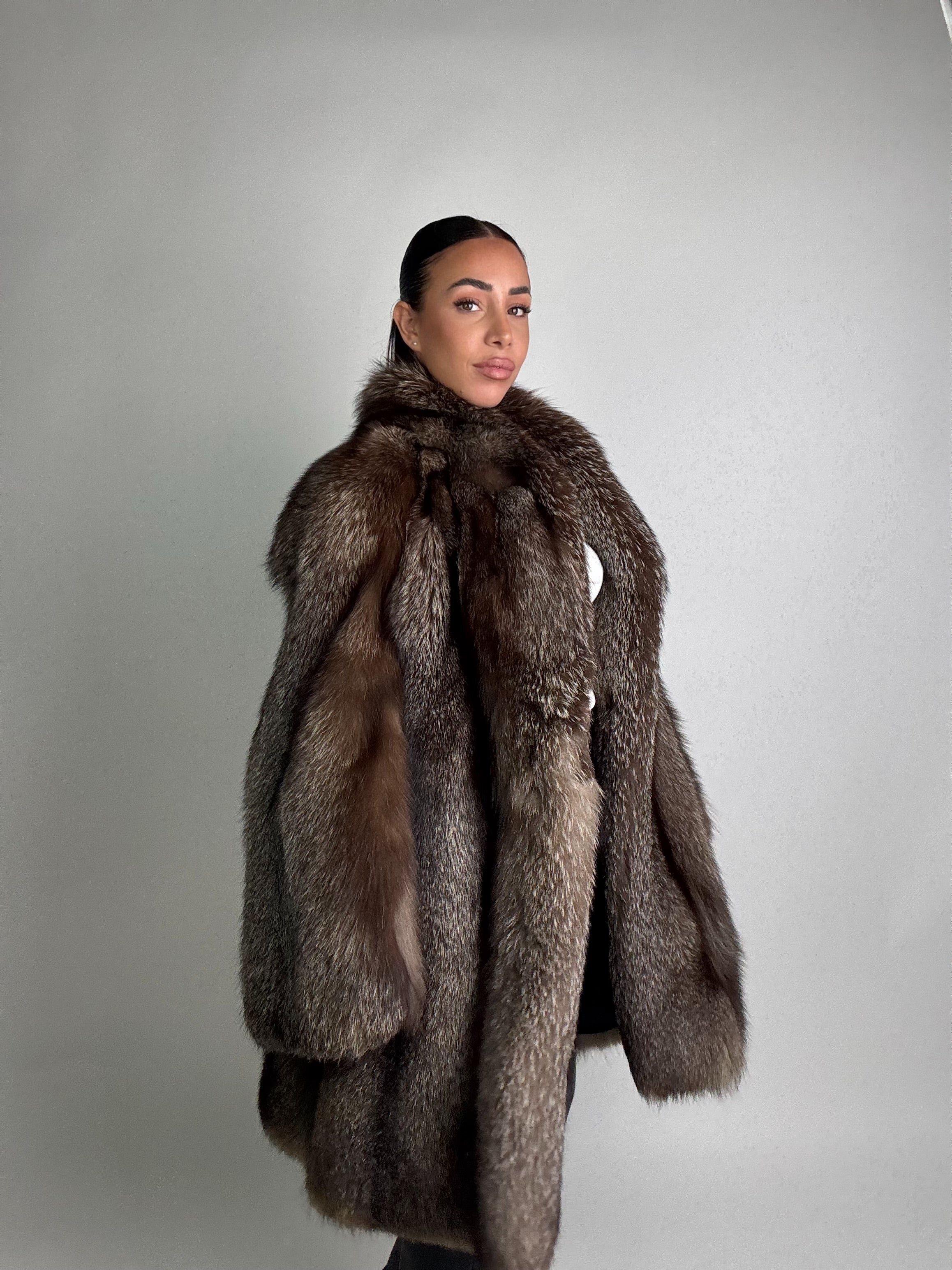 Giacca in volpe argentata N992