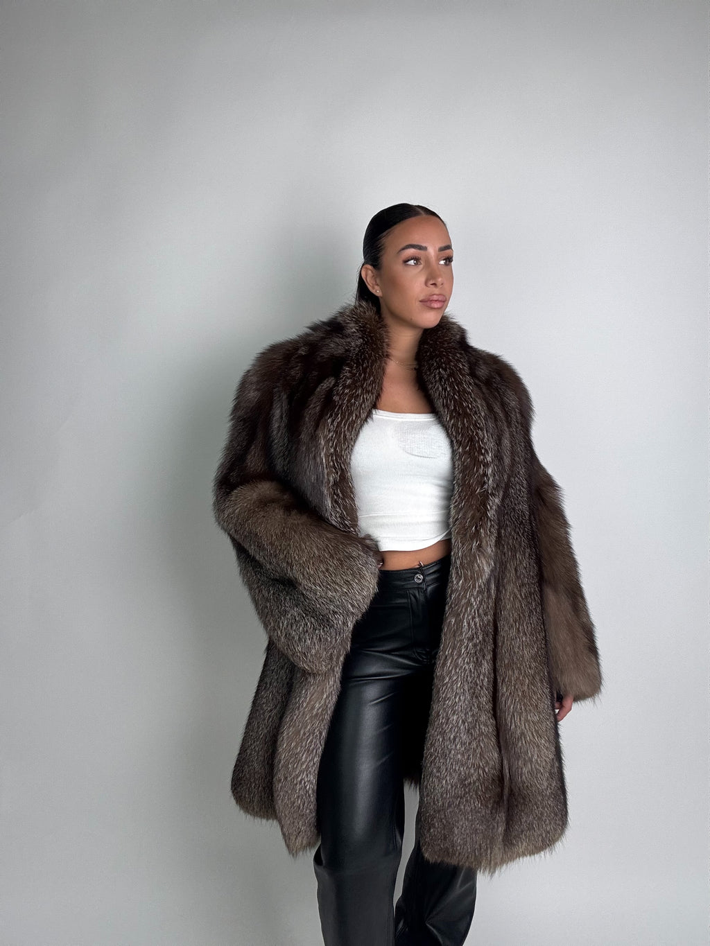 Giacca in volpe argentata N992