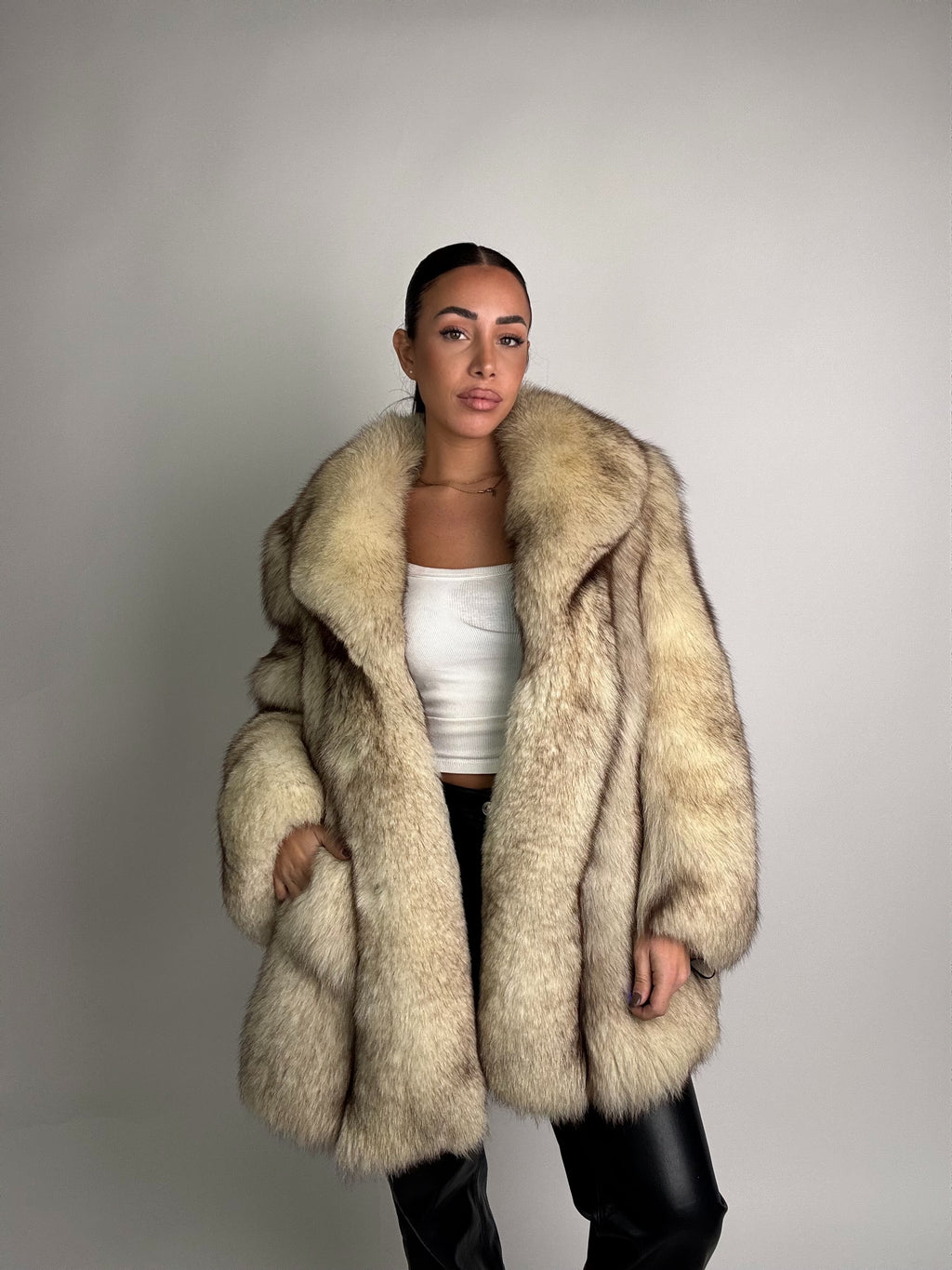 Giacca in volpe della groenlandia N993