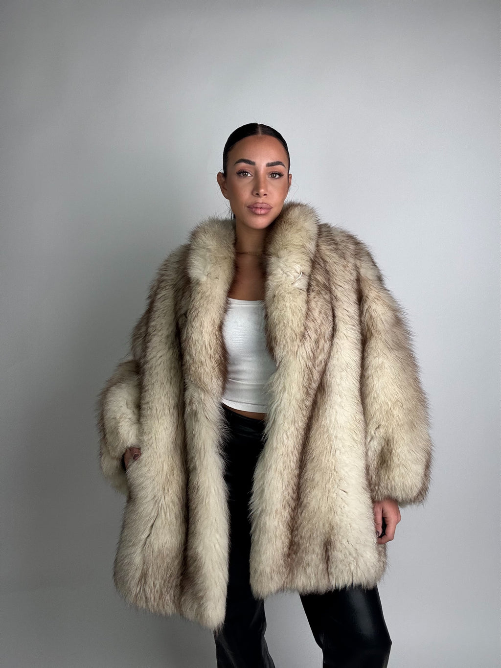 Giacca in volpe della groenlandia N994