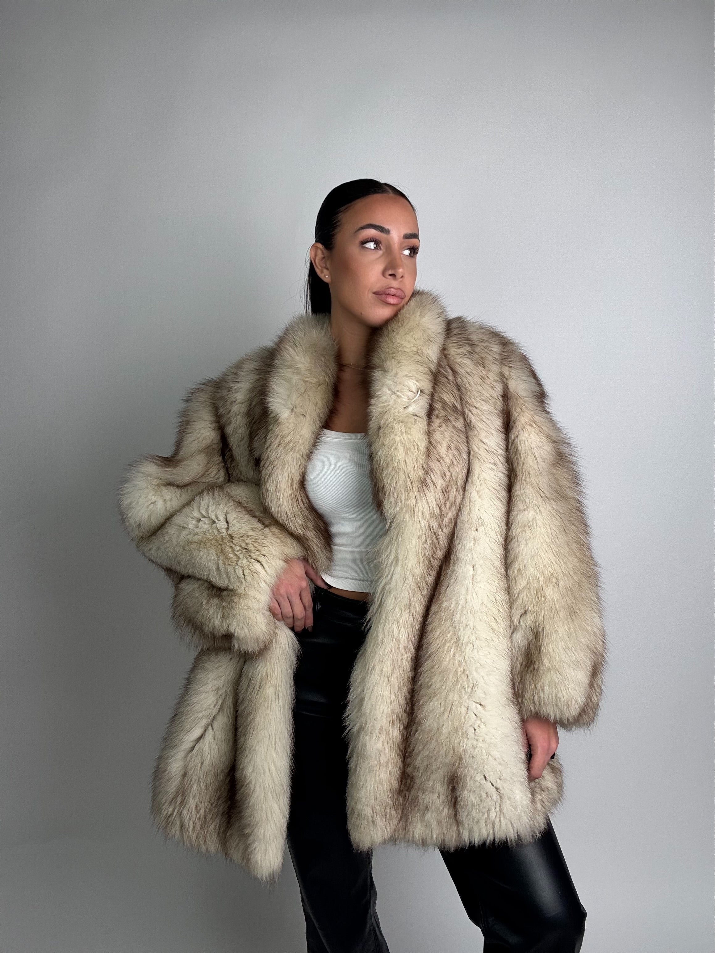 Giacca in volpe della groenlandia N994