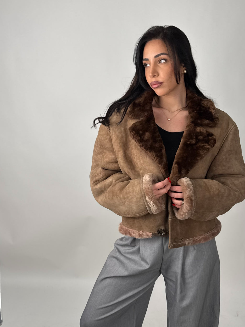 Shearling coat N228