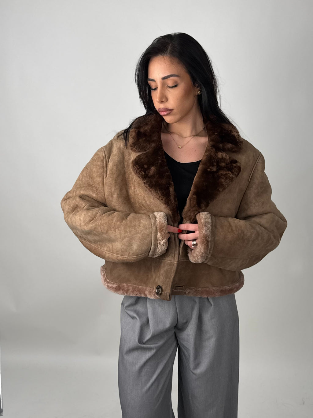Shearling coat N228