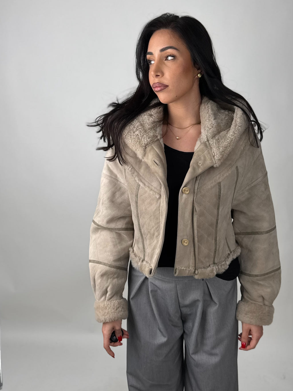 Shearling coat N229