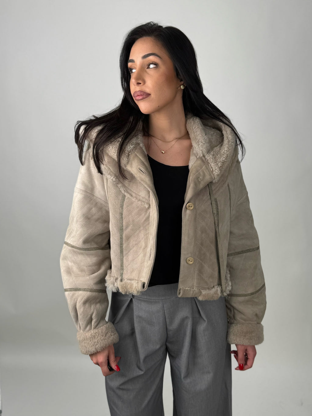 Shearling coat N229
