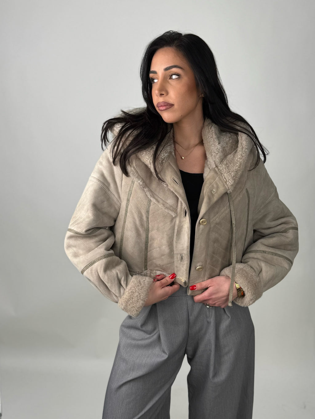 Shearling coat N229