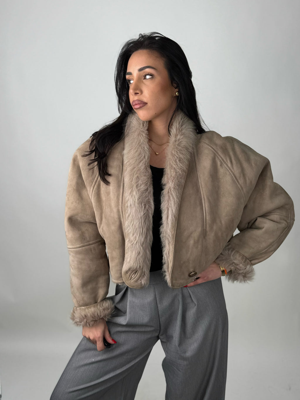 Shearling coat N230