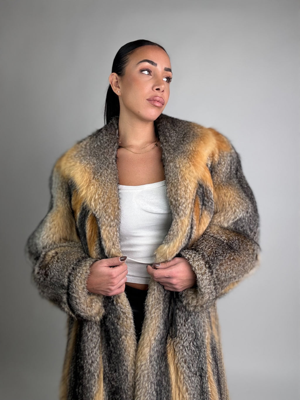 Cappotto in volpe della virginia