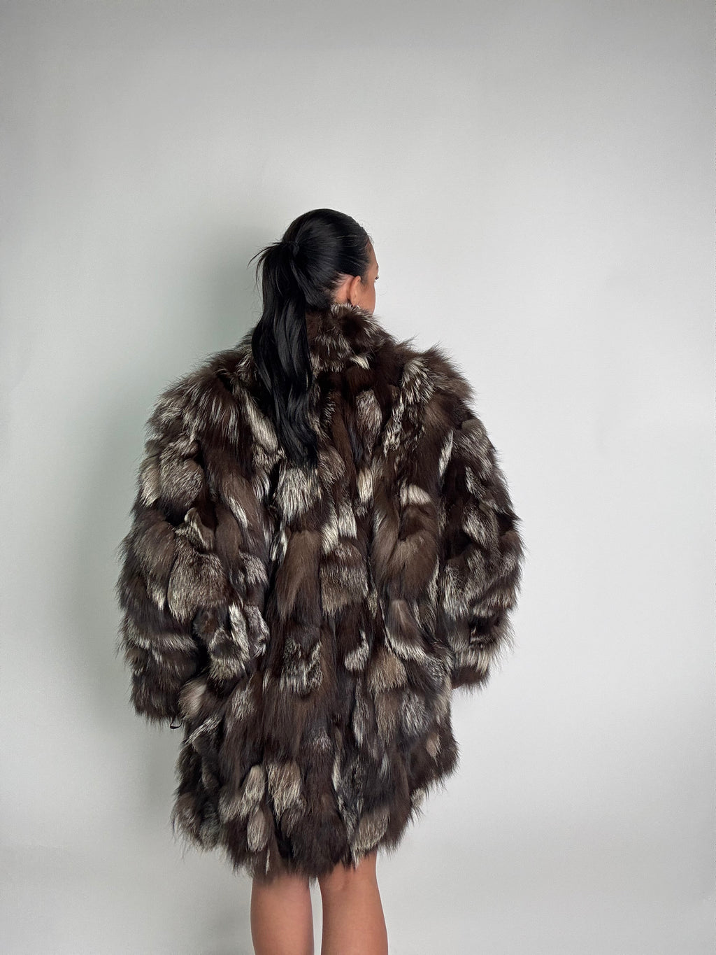 Giacca in volpe argentata N02
