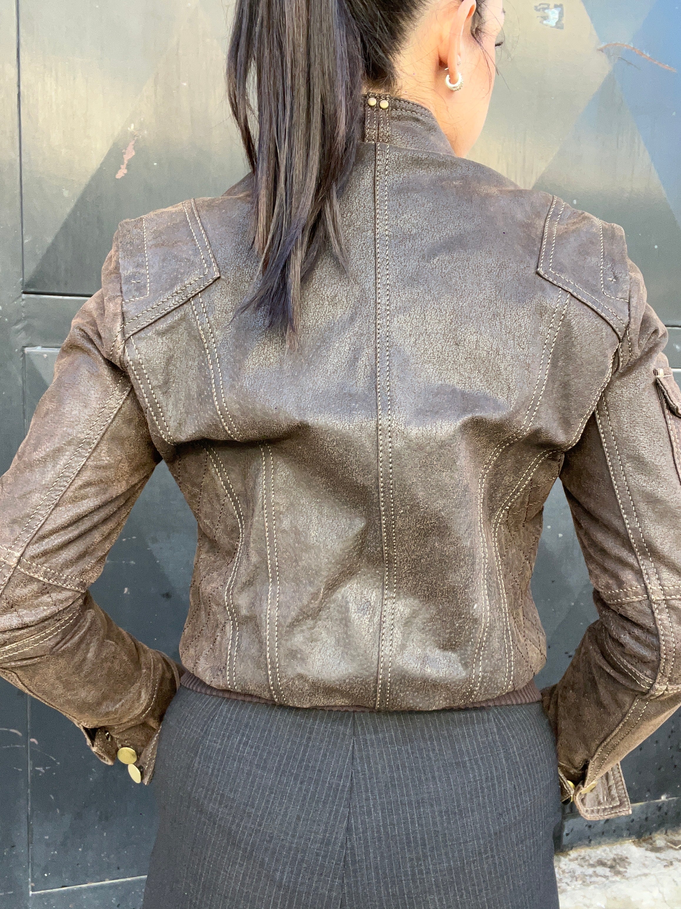 Zarro Leather Blazer
