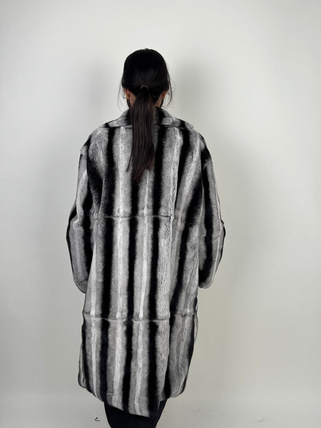 Cappotto in rex cincillà N749