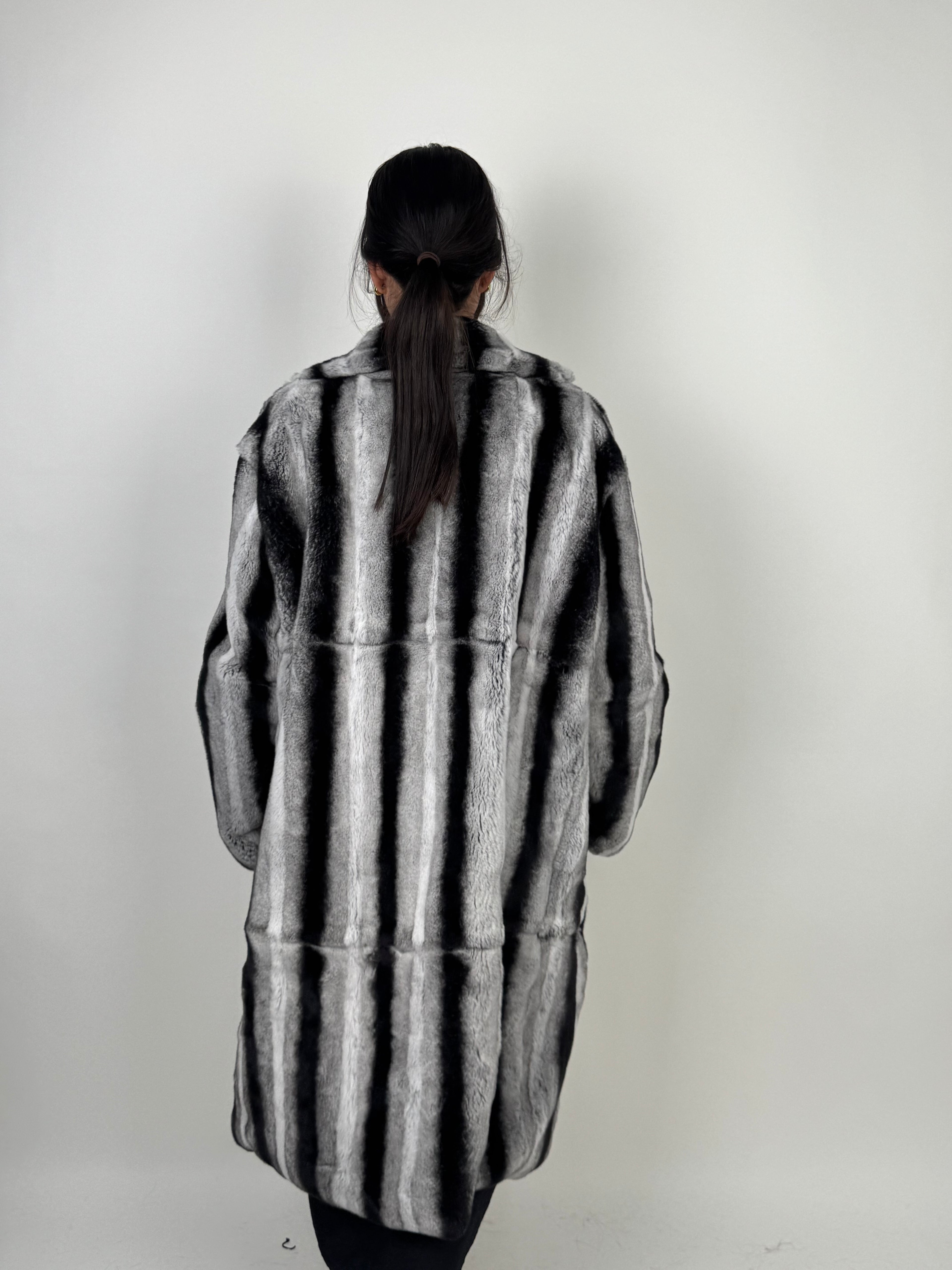 Cappotto in rex cincillà N749