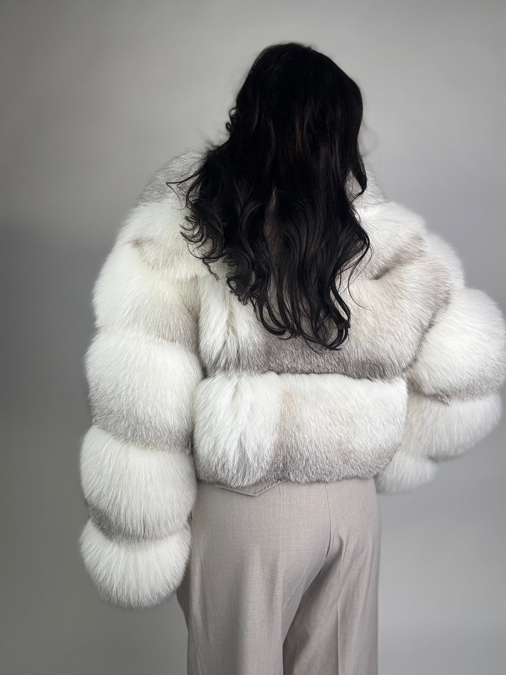 Giacca Chloe in volpe artic frost