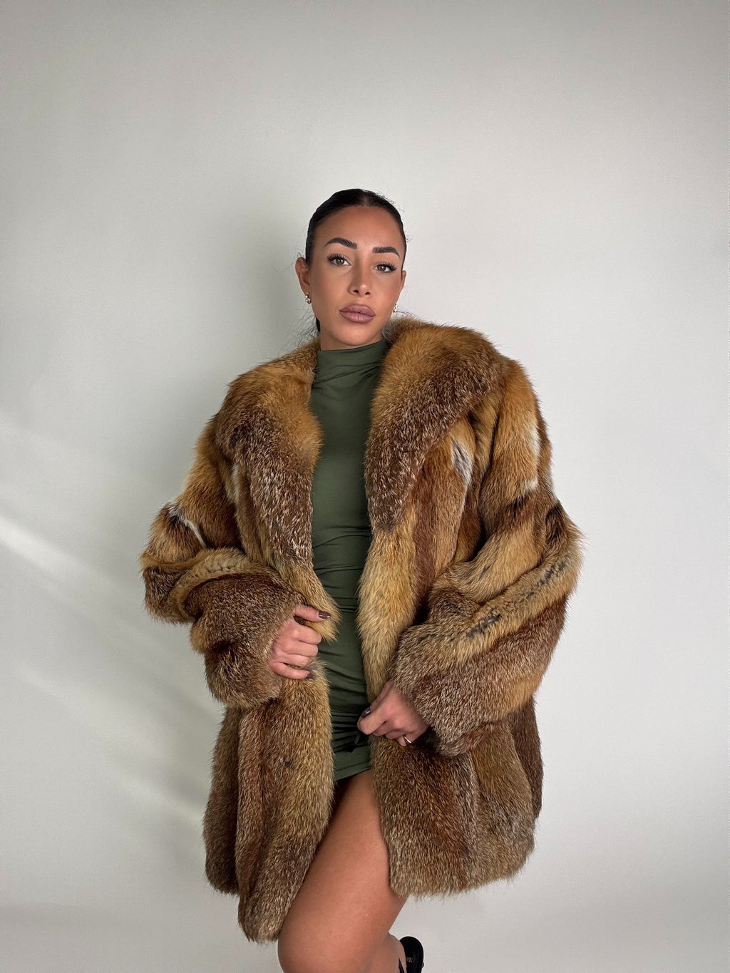 Giacca in volpe rossa N997